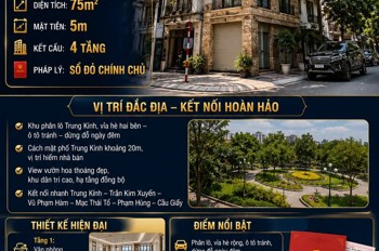 Bán Nhà Trung Kính - Cầu Giấy - Phân Lô - Vỉa Hè - Ô Tô Tránh - Kd - 75M² - 4 Tầng - Mt 5M - 35.5 Tỷ