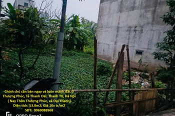 Chính Chủ Cần Bán Ngay Và Luôn Mảnh Đất Ở Thượng Phúc, Tả Thanh Oai, Thanh Trì, Hà Nội