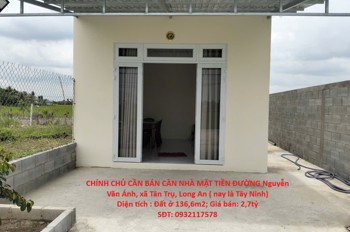 Chính Chủ Cần Bán Căn Nhà Mặt Tiền Đường Nguyễn Văn Ánh, Xã Tân Trụ, Long An ( Nay Là Tây Ninh)