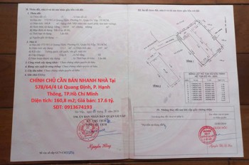 Chính Chủ Cần Bán Nhanh Nhà Tại Lê Quang Định, Phường 1, Quận Gò Vấp, Tp Hồ Chí Minh