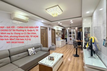 Căn Hộ Đẹp – Giá Tốt – Chính Chủ Cần Bán Gấp Căn Hộ Chung Cư Tại Phường 6, Quận 4, Tp. Hồ Chí Minh