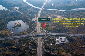 Đất Đẹp- Giá Tốt Bán Nhanh Lô Đất Đầu Tư Là Sinh Lời Tại Hoà Lạc, Thạch Thất Hà Nội