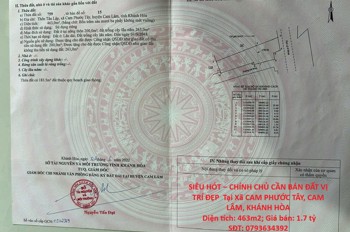 Siêu Hót – Chính Chủ Cần Bán Đất Vị Trí Đẹp Tại Xã Cam Phước Tây, Cam Lâm, Khánh Hòa