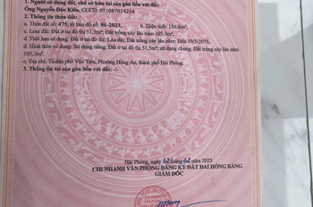 Chính Chủ Cần Tiền Gấp – Bán Lô Đất Tdp Văn Tiến, Phường Hồng An, Tp Hải Phòng