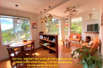Hot Hot –Bán Biệt Thự Song Lập Đồi Thông Đà Lạt - 1.000M² Vườn Riêng Phường 7, Tp. Đà Lạt, Lâm Đồng