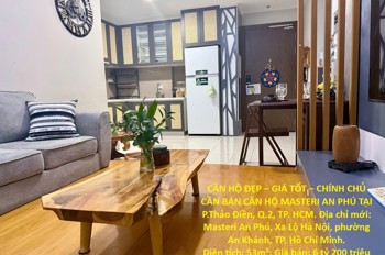 Căn Hộ Đẹp – Giá Tốt – Chính Chủ Cần Bán Căn Hộ Masteri An Phú Tại P.thảo Điền, Q.2, Tp. Hcm