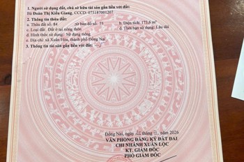 Vị Trí Đẹp - Giá Tốt - Chính Chủ Bán Gấp Nhà Mặt Tiền Quốc Lộ 1A, Xuân Lộc, Xuân Hưng, Đồng Nai