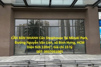 Cần Bán Nhanh Căn Shophouse Tại Mizuki Park, Đường Nguyễn Văn Linh, Xã Bình Hưng, Hcm