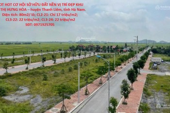 Hot Hot Cơ Hội Sở Hữu Đất Nền Vị Trí Đẹp Khu Đô Thị Hưng Hòa – Huyện Thanh Liêm, Tỉnh Hà Nam