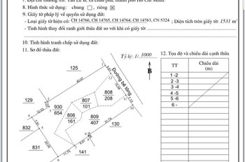 Chính Chủ Bán Đất 1.531M² Tại Tân Lễ B – Châu Pha, Tp Hồ Chí Minh