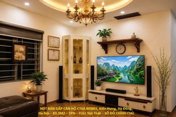 Hot Bán Gấp Căn Hộ Ct6a Bemes – 83,3M2 – 2Pn – Full Nội Thất – Sổ Đỏ Chính Chủ