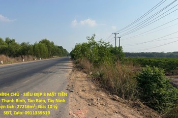 Đất Chính Chủ - Siêu Đẹp 3 Mặt Tiền Tại Xã Thạnh Bình, Tân Biên, Tây Ninh