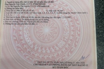 Chính Chủ Cần Bán Đất Vị Trí Đẹp Đường Thạnh Xuân 25, P. Thạnh Xuân, Q. 12, Tp. Hồ Chí Minh