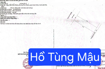 Bán Đất Trục Đường Kinh Doanh Đường 10,5M Hồ Tùng Mậu