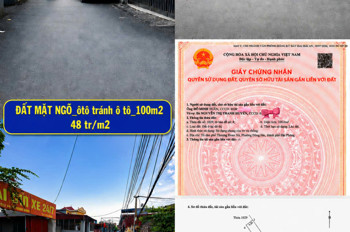 Ngõ Ôtô Tránh Ôtô_cạnh Đường Bùi Thị Từ Nhiên_100m2