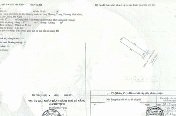 Hàng Hiếm - Đường Hòa Minh 27 - Dt 122,5M2 - Hướng Đông Nam