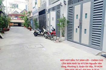 Hot Hot Đầu Tư Sinh Lời – Chính Chủ Cần Bán Nhà Tại Phường 3, Quận Gò Vấp, Tp Hcm