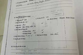 Nhà Chính Chủ - Giá Tốt - Cần Bán Tại Xã Bình Hưng, Bình Chánh, Hồ Chí Minh