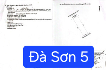 Bán Đất Mt Đường Đà Sơn 5 - Cạnh Đh Duy Tân