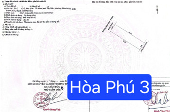 Bán Gấp Đất Mặt Tiền Đường Hoà Phú 3 – Vị Trí Đẹp