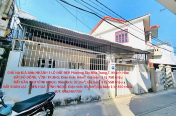Hot Hot – Chính Chủ Hạ Giá Bán Nhanh 3 Lô Đất Đẹp – Phường Tây Nha Trang, T. Khánh Hòa